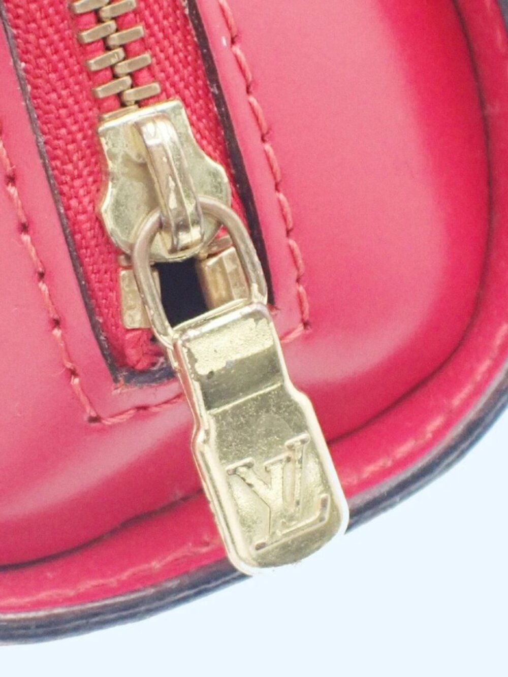 LOUIS VUITTON LV Logo Dauphine PM Pouch Bag Epi Leather Red M48447 05KC868 - Picture 7 of 14
